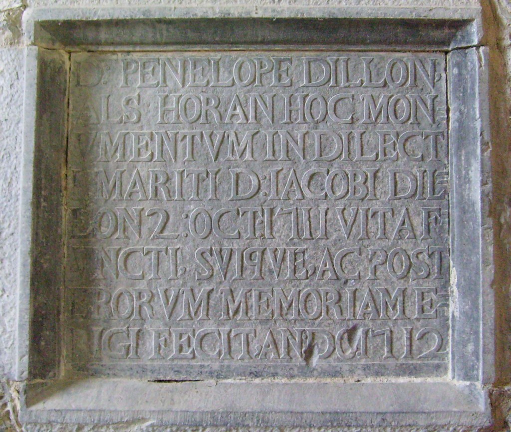 Dillon memorial at Meelick friary church